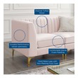 modern grey sectional Modway Furniture Sofas and Armchairs Pink