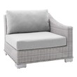 white cream sectional Modway Furniture Sofa Sectionals Light Gray Gray