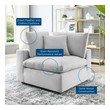 chaise lounge for bedroom Modway Furniture Living Room Sets Light Gray