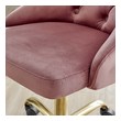 mesh back drafting chair Modway Furniture Office Chairs Gold Dusty Rose
