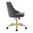 grey office chair with arms Modway Furniture Office Chairs Gold Gray