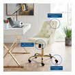 computer chair for home Modway Furniture Office Chairs Gold Ivory