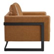 dark brown sectional sofa Modway Furniture Lounge Chairs and Chaises Black Tan