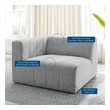 large contemporary sectional sofa Modway Furniture Sofas and Armchairs Light Gray