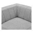 couch with oversized chaise Modway Furniture Sofas and Armchairs Light Gray