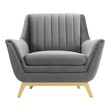 chaise lounge small Modway Furniture Sofas and Armchairs Gray