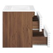double sink vanity with top Modway Furniture Vanities White Walnut White