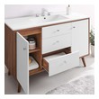 small corner vanity unit Modway Furniture Vanities Walnut White