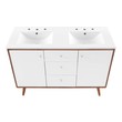 bathroom countertop basin Modway Furniture Vanities Walnut White