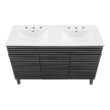 60 vanity Modway Furniture Vanities Charcoal White