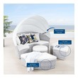 all weather outdoor furniture Modway Furniture Daybeds and Lounges Light Gray White