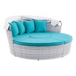 patio conversation sets with swivel chairs Modway Furniture Daybeds and Lounges Light Gray Aruba