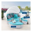 patio conversation sets with swivel chairs Modway Furniture Daybeds and Lounges Light Gray Aruba