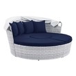 cushioned patio chairs Modway Furniture Daybeds and Lounges Light Gray Navy