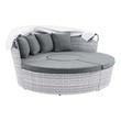 outdoor polywood dining set Modway Furniture Daybeds and Lounges Light Gray Gray