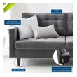 large gray sofa Modway Furniture Sofas and Armchairs Gray