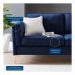 velvet green couch sectional Modway Furniture Sofas and Armchairs Midnight Blue