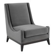teak arm chair Modway Furniture Sofas and Armchairs Gray
