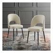 black dining table with white chairs Modway Furniture Dining Chairs Black Beige