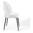 dark dining table with light chairs Modway Furniture Dining Chairs Black White