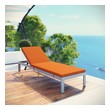 three piece bistro set Modway Furniture Daybeds and Lounges Silver Orange
