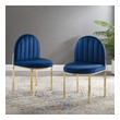velvet dining chairs green Modway Furniture Dining Chairs Gold Navy