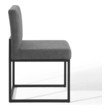 black table and bench set Modway Furniture Dining Chairs Black Charcoal