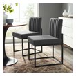black table and bench set Modway Furniture Dining Chairs Black Charcoal