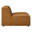 long leather couch with chaise Modway Furniture Sofas and Armchairs Tan
