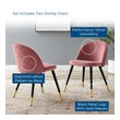 dining room table chair covers Modway Furniture Dining Chairs Dusty Rose
