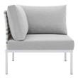 outdoor furniture set black Modway Furniture Sofa Sectionals Taupe Gray