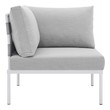 3pc patio bistro set Modway Furniture Sofa Sectionals Gray Gray