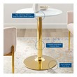 dining table chairs set of 6 Modway Furniture Bar and Dining Tables Gold White