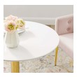dining table chairs set of 6 Modway Furniture Bar and Dining Tables Gold White