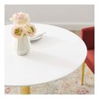 round kitchen table with leaf Modway Furniture Bar and Dining Tables Gold White