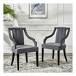 dining side chairs with arms Modway Furniture Dining Chairs Gray