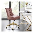 cheap used chairs Modway Furniture Office Chairs Gold Dusty Rose