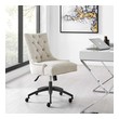 workstation table and chair for home Modway Furniture Office Chairs Black Beige