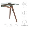desk surface Modway Furniture Computer Desks Desks Walnut