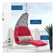 wicker patio bed Modway Furniture Daybeds and Lounges Light Gray Red