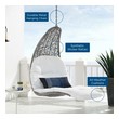 outdoor seat cushions set of 4 Modway Furniture Daybeds and Lounges Light Gray White