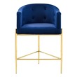leather pub chairs Modway Furniture Bar and Counter Stools Navy