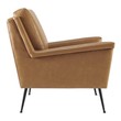 beige mid century accent chair Modway Furniture Sofas and Armchairs Black Tan