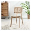 white chair with wooden legs Modway Furniture Dining Chairs Gray