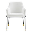 gray upholstered chair Modway Furniture Dining Chairs Black White