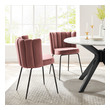 small dinette sets for 2 Modway Furniture Dining Chairs Black Dusty Rose