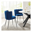 charcoal velvet dining chairs Modway Furniture Dining Chairs Black Navy