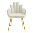mid century modern side chair Modway Furniture Dining Chairs Gold White