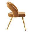 material for dining room chairs Modway Furniture Dining Chairs Gold Cognac
