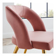 black upholstered dining chairs Modway Furniture Dining Chairs Gold Dusty Rose